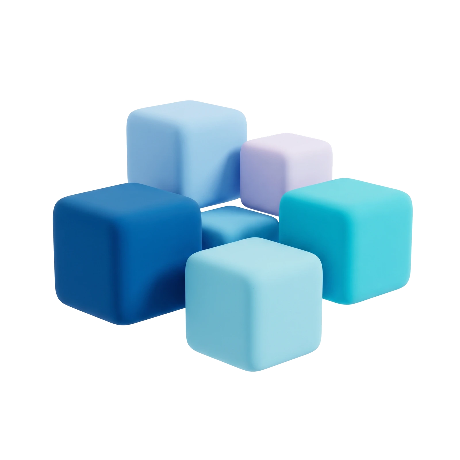 Abstract three-dimensional shape made of closely packed rounded bodies
